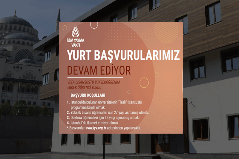 سكن وقف علم يايما | لطلاب الدراسات العليا | اسطنبول